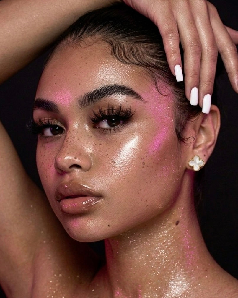 Lucky Pearl Clover Gold Stud Earrings