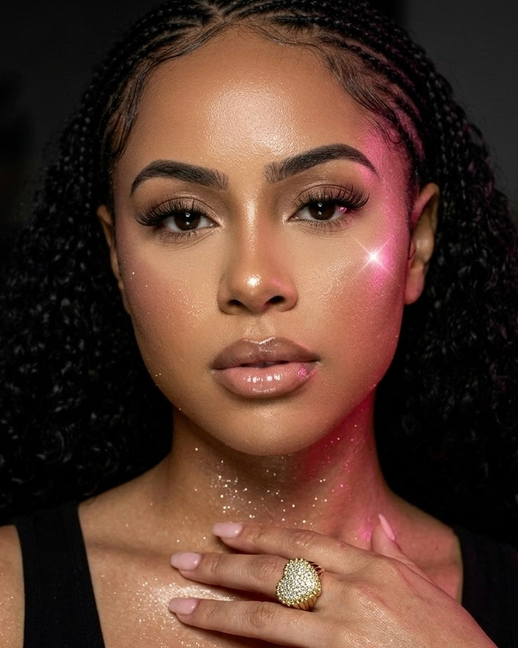 Princess Diamond Heart Gold Ring