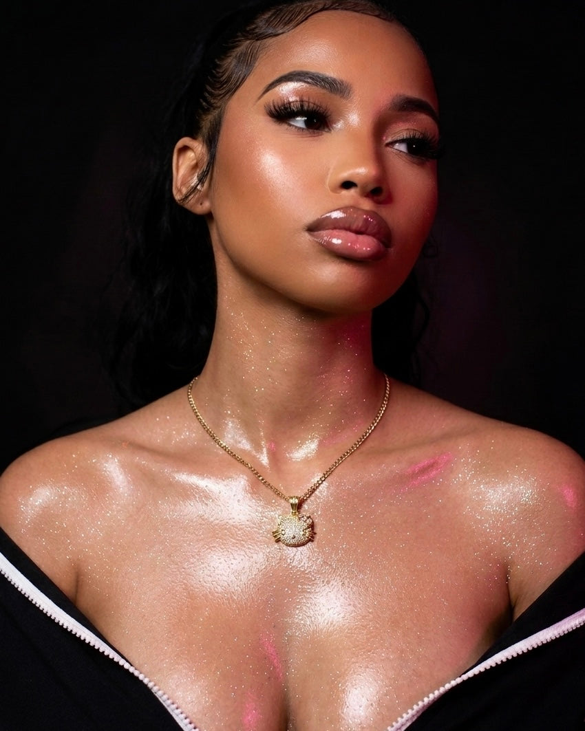 Diamond Kawaii Pendant Necklace