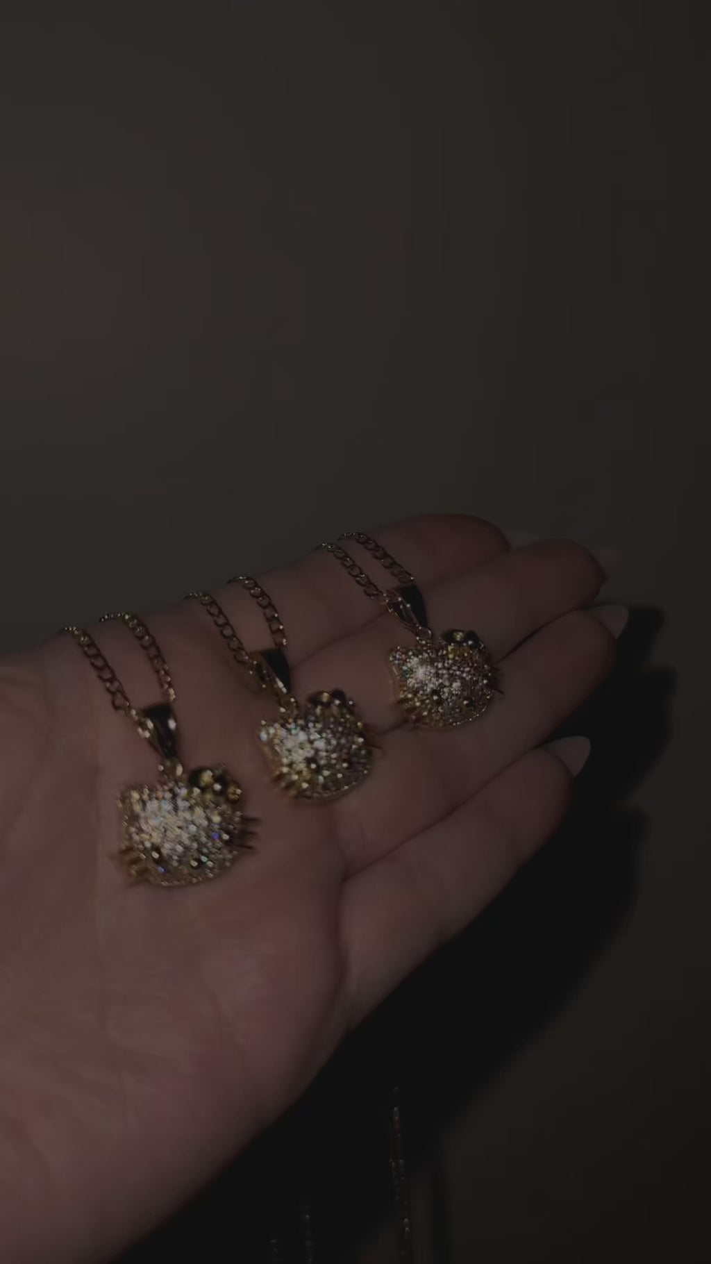Diamond Kawaii Pendant Necklace