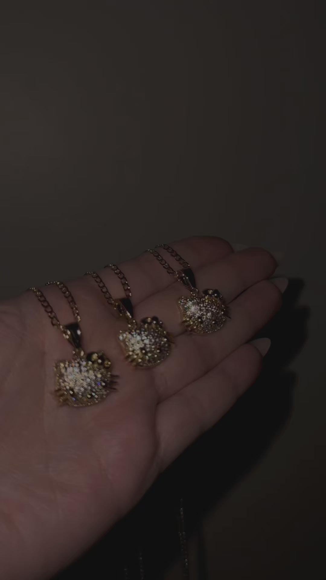 Diamond Kawaii Pendant Necklace